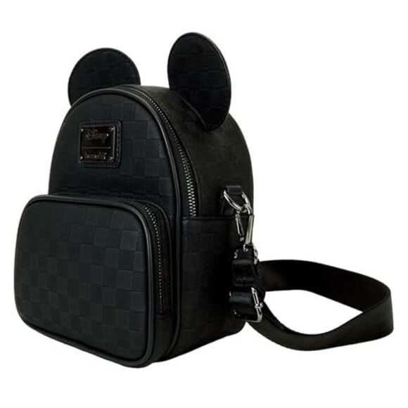 6813 Mickey Mouse Checkered Texture Convertible Mini Backpack & Crossbody main image 4